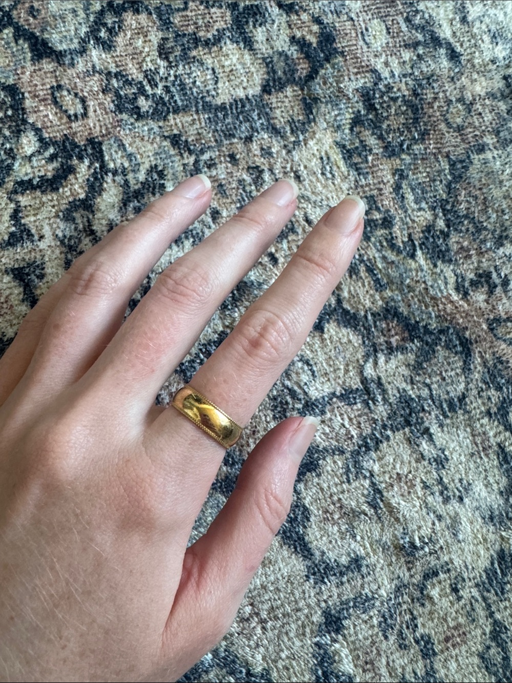 Laura Lombardi Gold Dome Band Ring - Women's Classic Gold Ring - Size 8.5